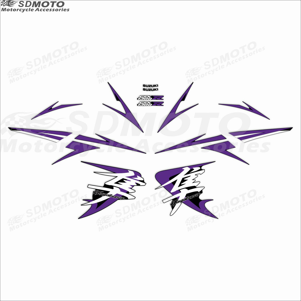 Suzuki Hayabusa GSX1300R Motorcycle Custom Decal Kit Waterproof Reflective Body Sticker Graphics