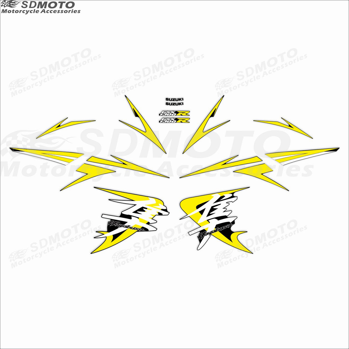 Suzuki Hayabusa GSX1300R Motorcycle Custom Decal Kit Waterproof Reflective Body Sticker Graphics