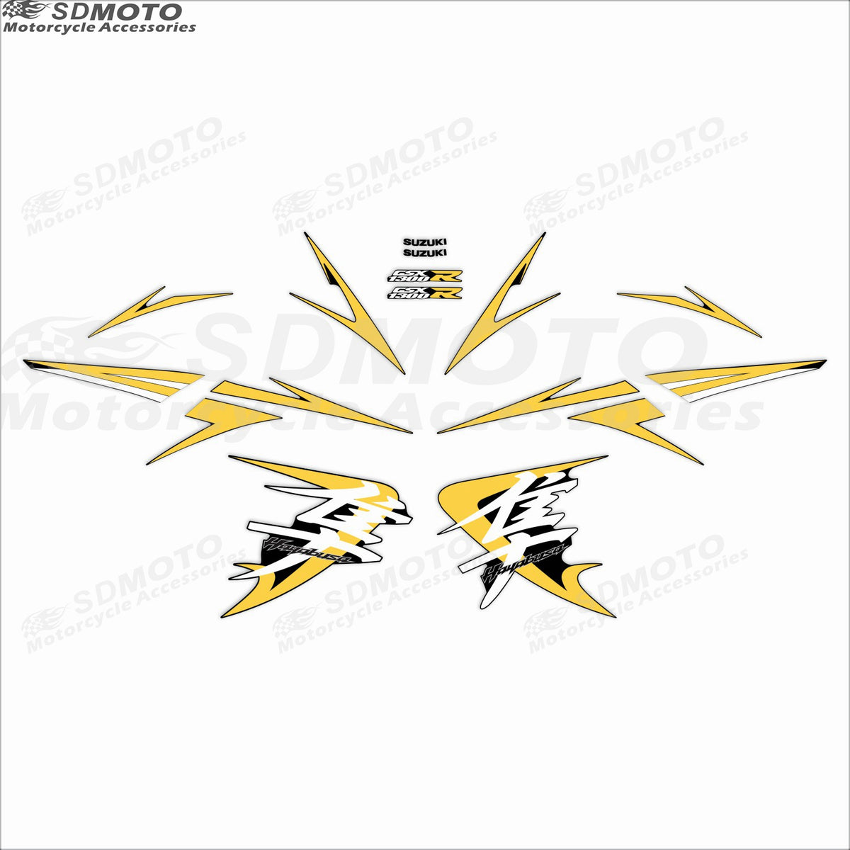Suzuki Hayabusa GSX1300R Motorcycle Custom Decal Kit Waterproof Reflective Body Sticker Graphics