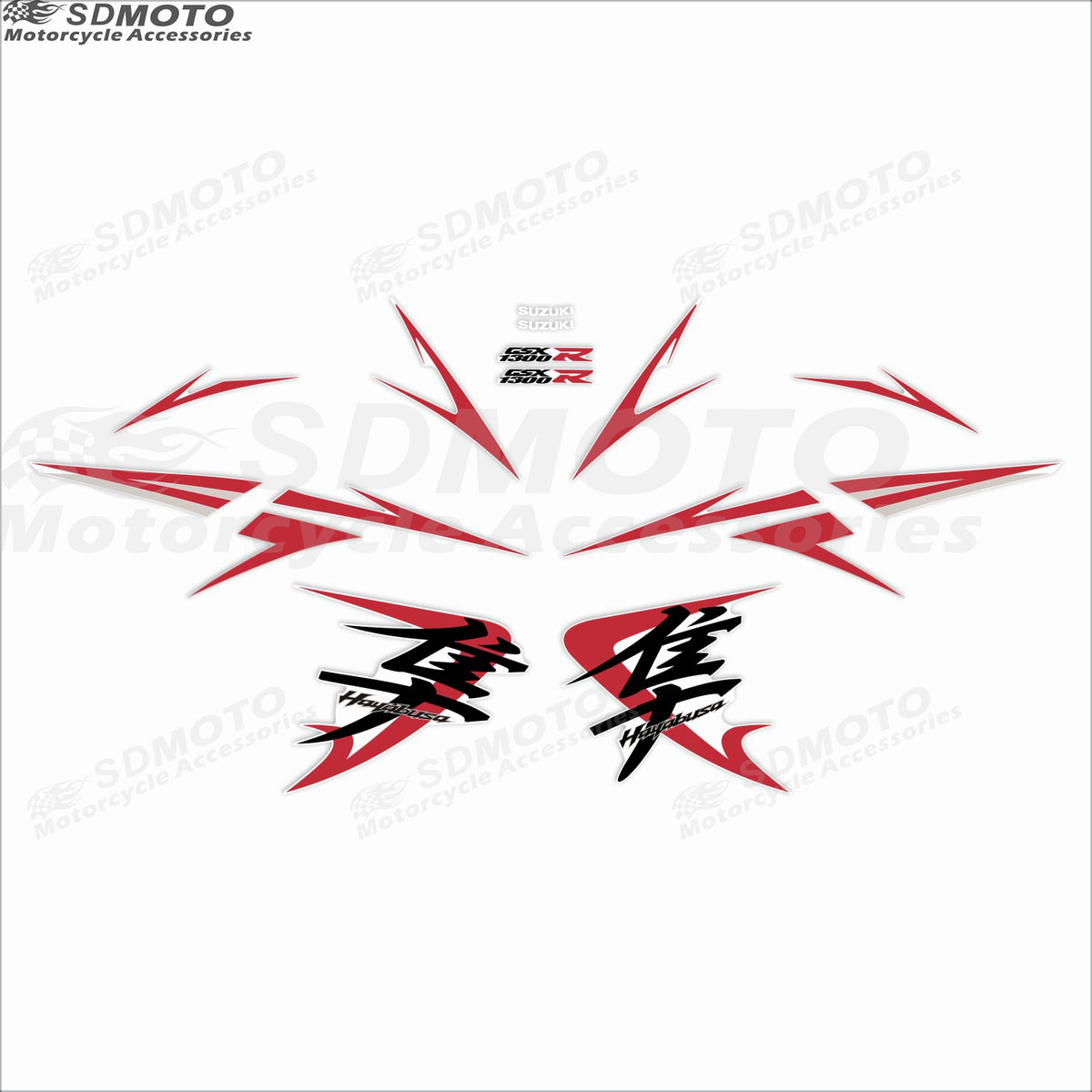 Suzuki Hayabusa GSX1300R Motorcycle Custom Decal Kit Waterproof Reflective Body Sticker Graphics