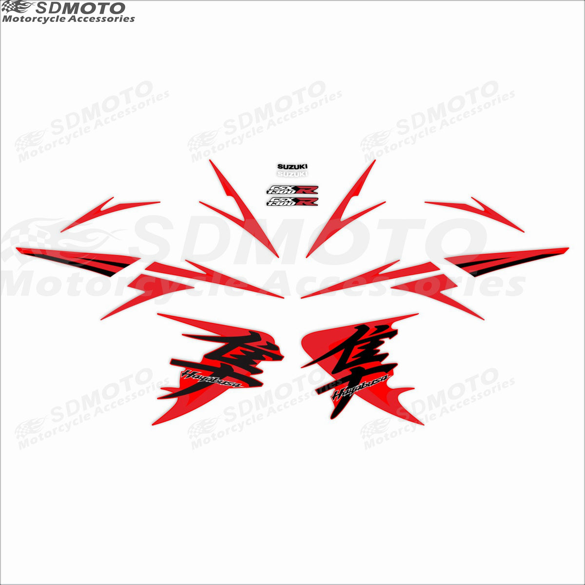 Suzuki Hayabusa GSX1300R Motorcycle Custom Decal Kit Waterproof Reflective Body Sticker Graphics