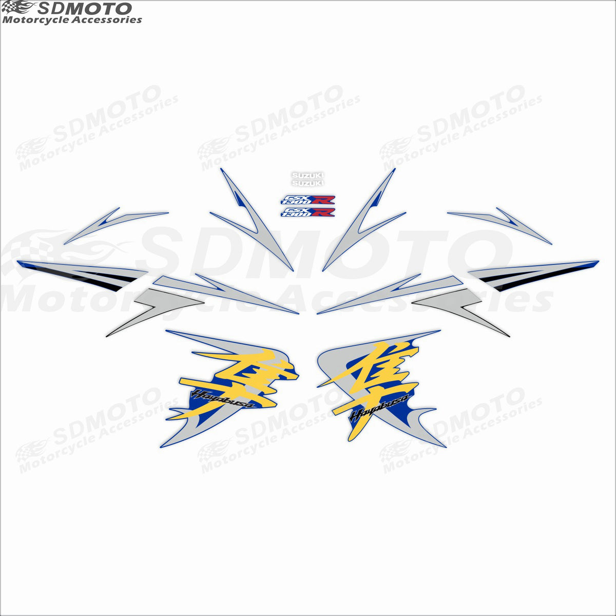 Suzuki Hayabusa GSX1300R Motorcycle Custom Decal Kit Waterproof Reflective Body Sticker Graphics