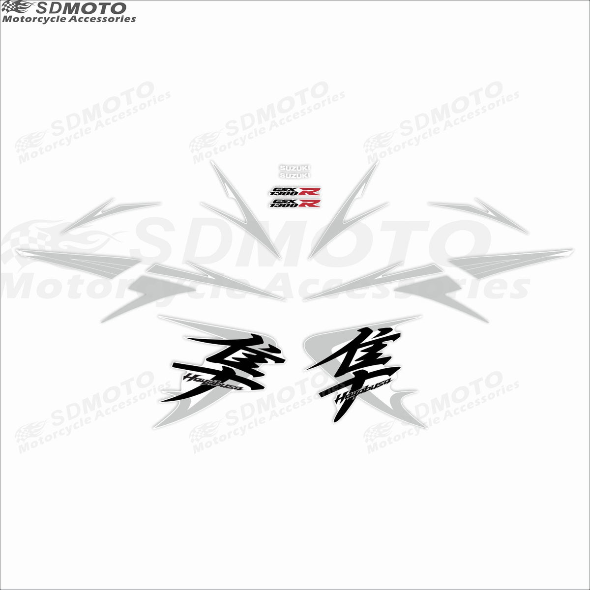 Suzuki Hayabusa GSX1300R Motorcycle Custom Decal Kit Waterproof Reflective Body Sticker Graphics