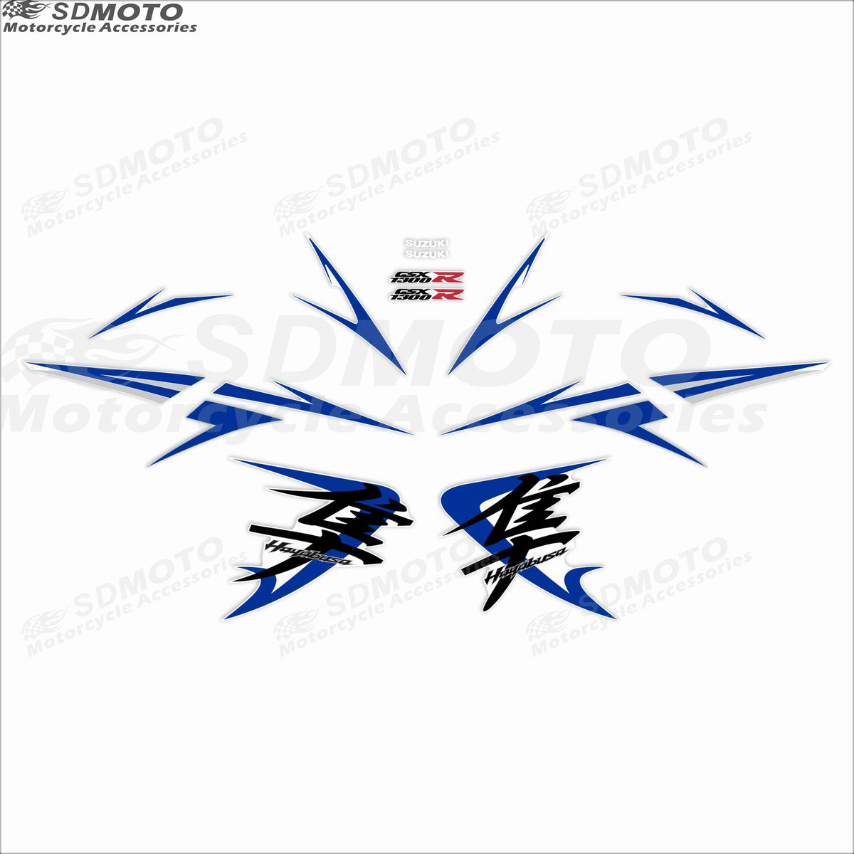 Suzuki Hayabusa GSX1300R Motorcycle Custom Decal Kit Waterproof Reflective Body Sticker Graphics