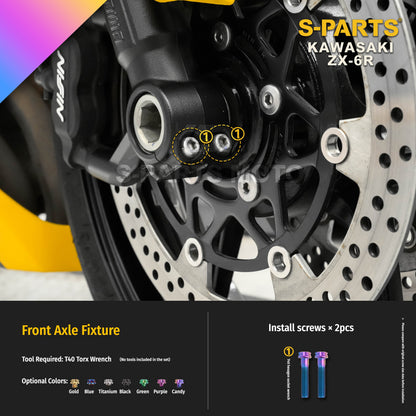 SPARTS Motorcycle Titanium Bolt Upgrade – S-Grade TC4 Bolt Kit for Kawasaki ZX-6R