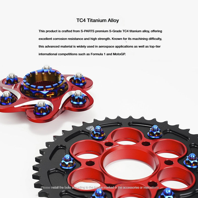 SPARTS CNC RACING Titanium Rear Sprocket Bolt & Nut Kit for  Ducati