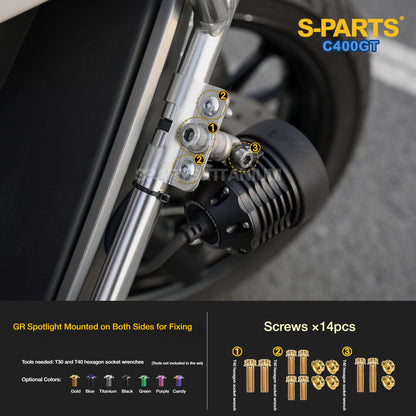SPARTS Titanium Bolts Kit for BMW C400GT | Brake Calipers, Disc Rotors & Upgrade Accessories