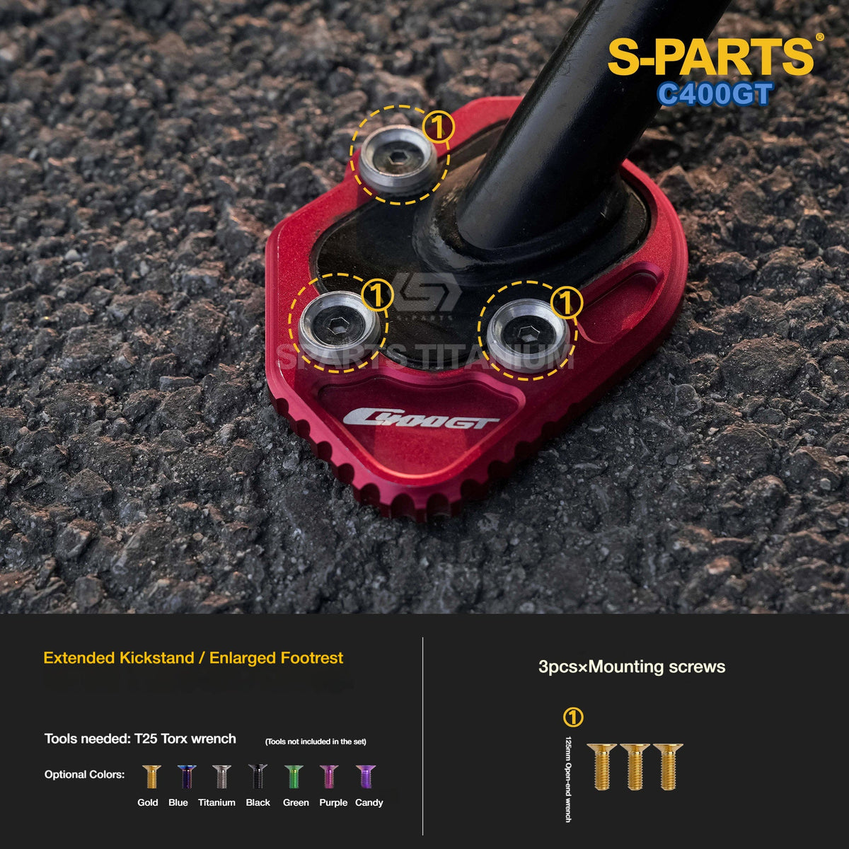 SPARTS Titanium Bolts Kit for BMW C400GT | Brake Calipers, Disc Rotors & Upgrade Accessories