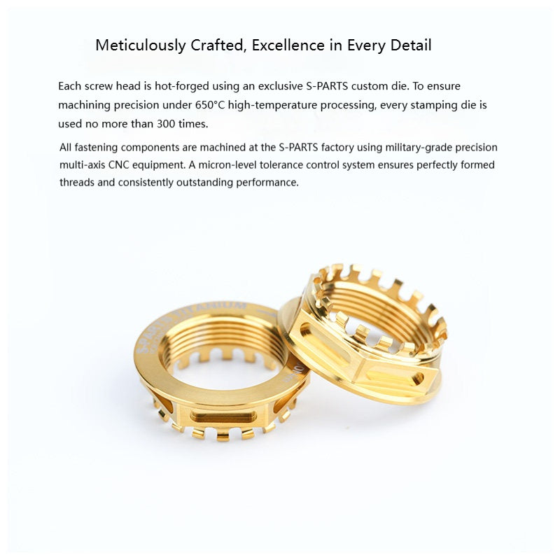 SPARTS Titanium Front & Rear Axle Nuts for CFMOTO 450SR – Motorcycle Upgrade