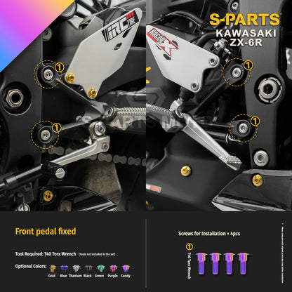 SPARTS Motorcycle Titanium Bolt Upgrade – S-Grade TC4 Bolt Kit for Kawasaki ZX-6R