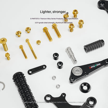 SPARTS Titanium Rearset Bolts for Kawasaki ZX-4R MOTO TRON