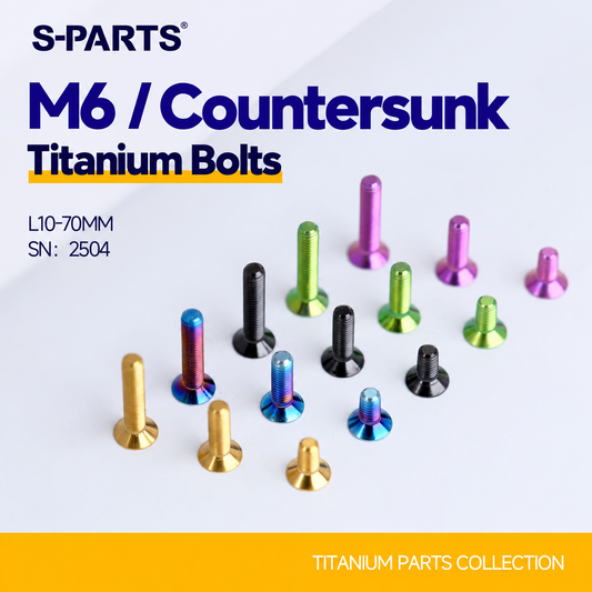 SPARTS M6×10–65mm Titanium Torx Countersunk Bolts for Motorcycle Frames