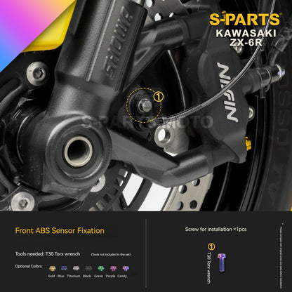 SPARTS Motorcycle Titanium Bolt Upgrade – S-Grade TC4 Bolt Kit for Kawasaki ZX-6R