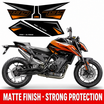 KTM 790 Duke / 890 Duke Tank Grips – Anti-Slip Fishbone Tank Pad and Scratch Protection Decals