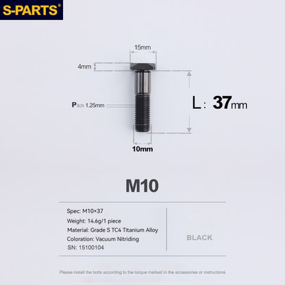SPARTS Titanium Rear Sprocket Fixing Screws Square Head M8/M10 P1.25 Locking for KTM Motorcycle Modification