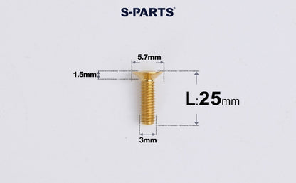 SPARTS Series M3 L6-30 Countersunk Titanium Bolt for motocycle