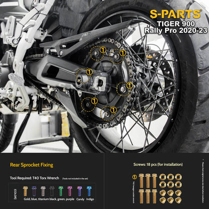 SPARTS Triumph Tiger 900 Rally Pro (2020–2023) Motorcycle Modified Titanium Alloy Bolts