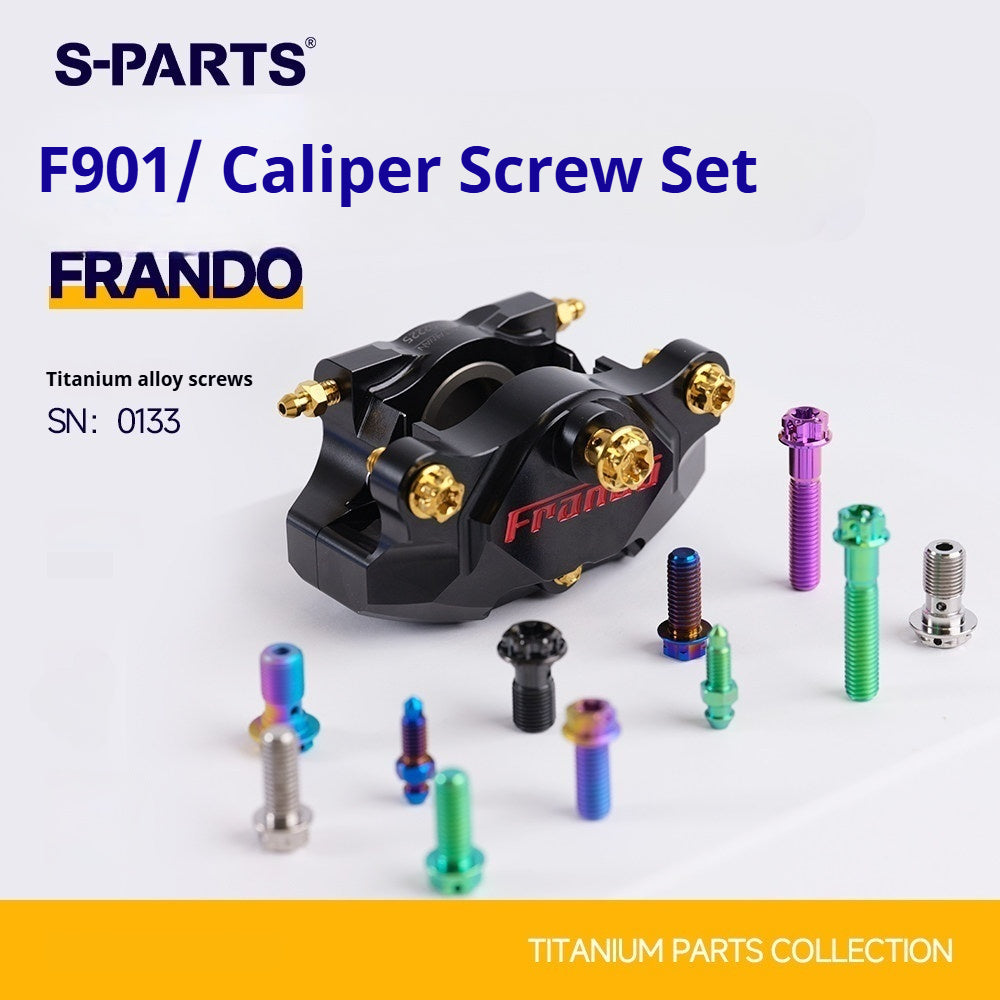 SPARTS Frando F901 CNC Titanium Caliper Bolt Kit｜TC4 Titanium Dual-Piston Crab Caliper Upgrade Bolts