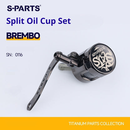 SPARTS Titanium Reservoir Cap Compatible with Brembo Master Cylinder – Separate Small Tank Cover Kit