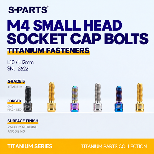 SPARTS M4×10/12mm D5.5 Titanium Small Head Socket Cap Bolts