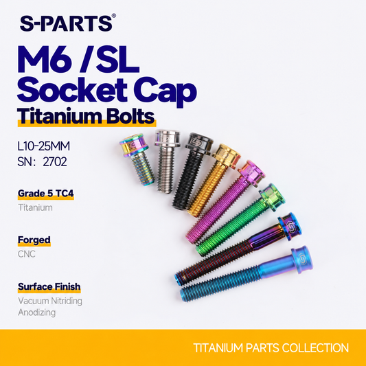 SPARTS M6×10–40mm SL Super Lightweight Titanium Socket Cap Bolts for Bicycles