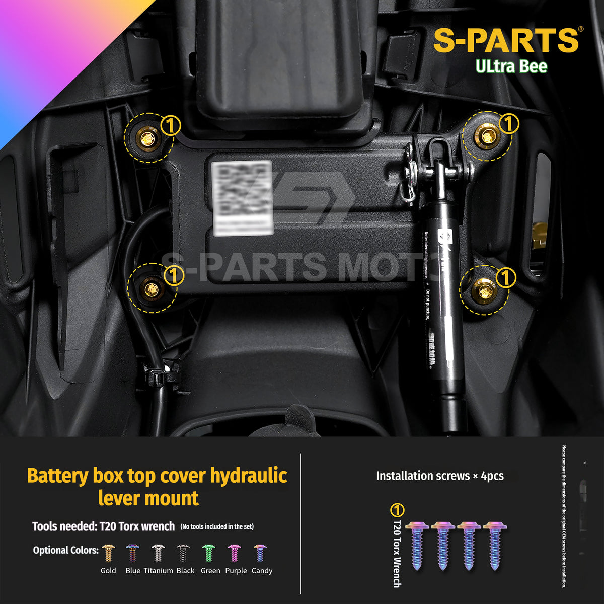 SPARTS Titanium Bolt Kit for Ultra Bee | Full Motorcycle Upgrade Set
