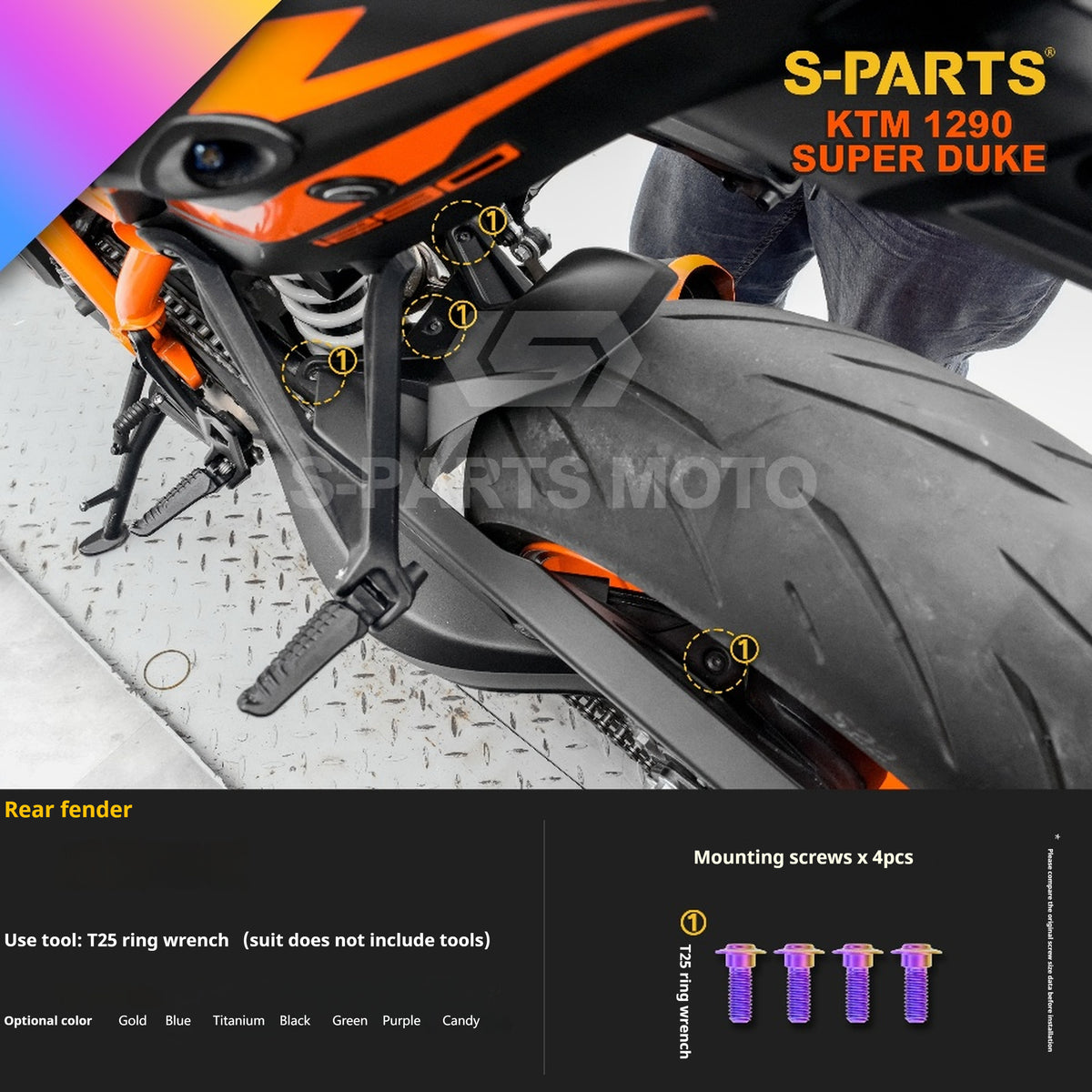 SPARTS Titanium Alloy Fasteners Compatible with KTM Super Duke 1290