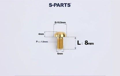 SPARTS M6×8–35mm Titanium Button Head Bolts for Bicycle Brake Calipers