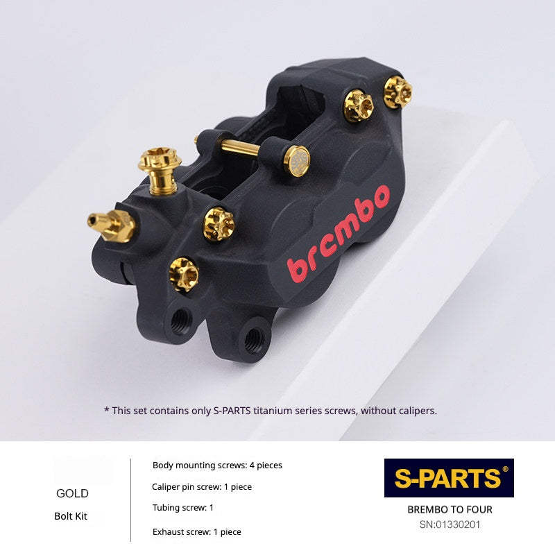 SPARTS Brembo Basic 2-Piston / 4-Piston Caliper Titanium Bolt Kit