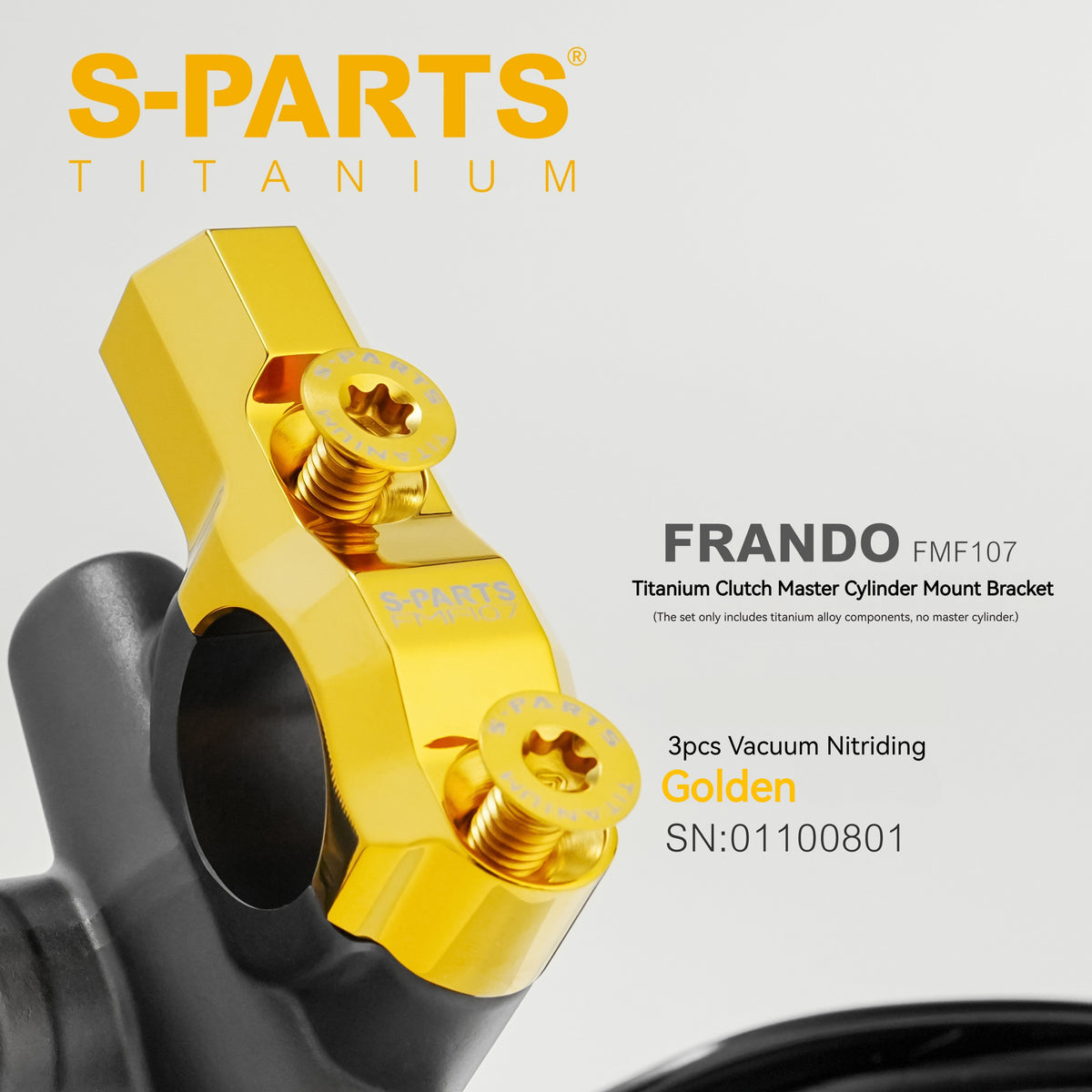 SPARTS Titanium Alloy Clamp Bolt Kit for Frando FMF107 Master Cylinder (3 Pcs)