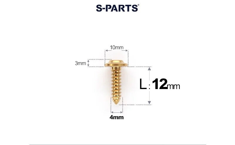 SPARTS M4 Titanium Self-Tapping Screws for Motorcycles
