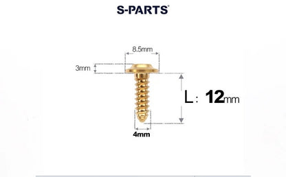 SPARTS M4 D8.5 Titanium Truss Head Self-Tapping Screws for Motorcycles