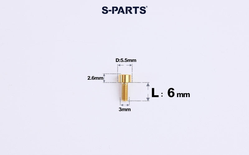 SPARTS M3 L6-20 Classic Button Head Golden Titanium Bolt