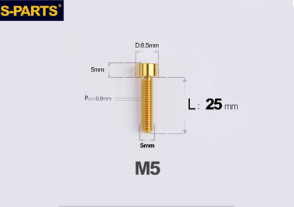 SPARTS M5 Titanium Socket Head Cap Bolts