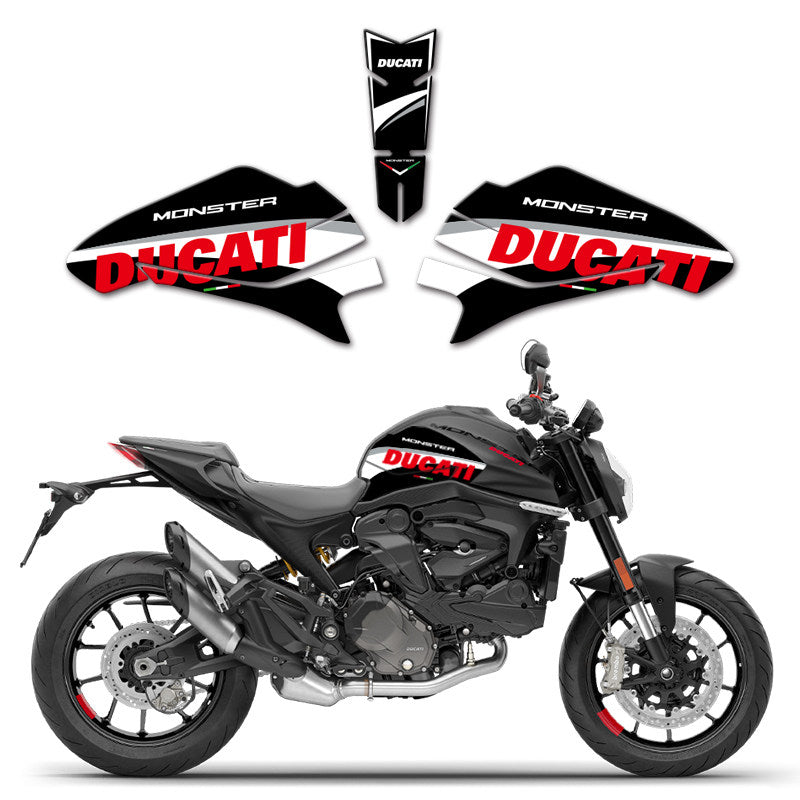 Ducati Monster 950 Spine-Style Tank Pad – Scratch-Resistant Decorative Tank Protector