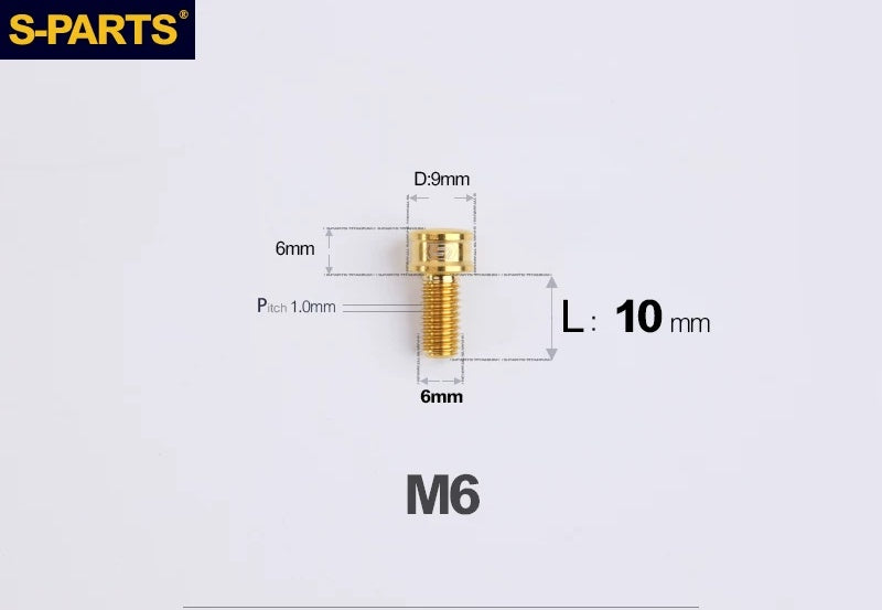 SPARTS M6×10–40mm SL Super Lightweight Titanium Socket Cap Bolts for Bicycles