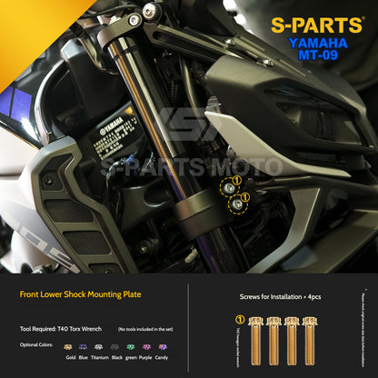 SPARTS Titanium Front Braking & Chassis Performance Fasteners Kit for Yamaha MT-09