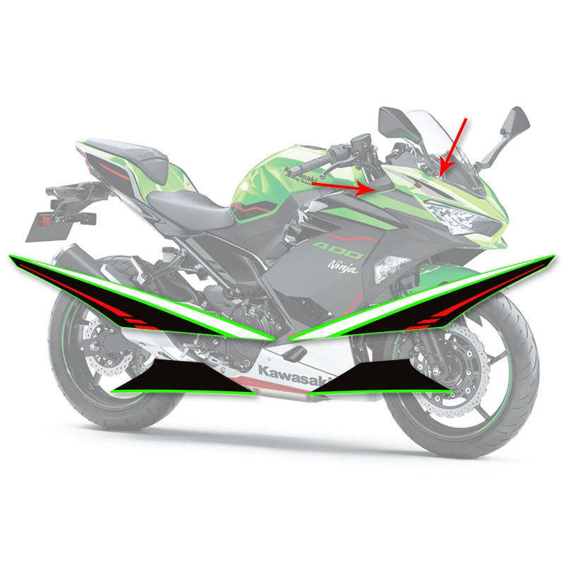 Kawasaki Ninja 400 2018-2022 Full Motorcycle Graphic Decal Kit Fairing Stickers