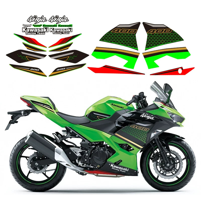 Kawasaki Ninja 400 Full Motorcycle Graphic Decal Kit Fairing Body Stickers