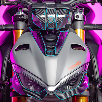 Full Carbon Fiber Protection Kit for Ducati Streetfighter V4 S 2024 PVC Scratch-Resistant Body Protection Film