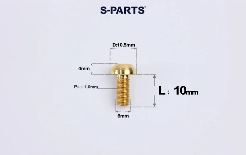 SPARTS M6×8–35mm Titanium Button Head Bolts for Bicycle Brake Calipers