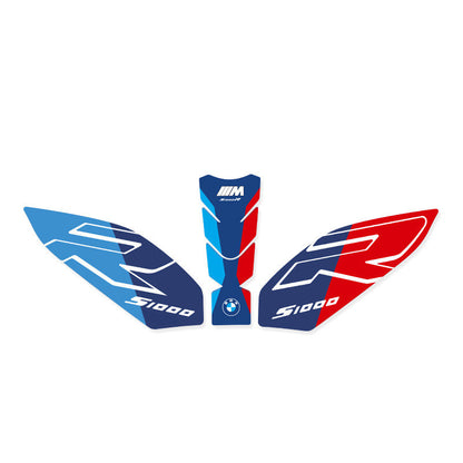 New BMW S1000R Tank Pad Fishbone Anti-Slip Knee Grip Protector Waterproof Rubber Fuel Tank Scratch Protection Sticker Motorcycle Accessory