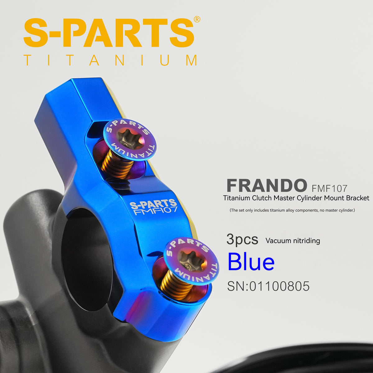 SPARTS Titanium Alloy Clamp Bolt Kit for Frando FMF107 Master Cylinder (3 Pcs)