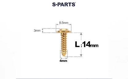 SPARTS M4 D8.5 Titanium Truss Head Self-Tapping Screws for Motorcycles