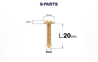 SPARTS M6 Titanium Flanged Button Head Self-Tapping Bolt D13