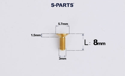 SPARTS Series M3 L6-30 Countersunk Titanium Bolt for motocycle