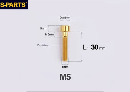 SPARTS M5 Titanium Socket Head Cap Bolts