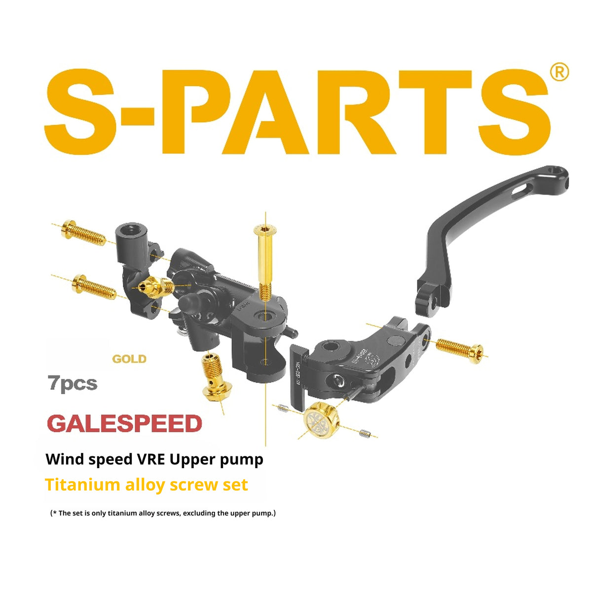SPARTS Titanium Bolt Kit for GALESPEED VRE Master Cylinder｜TC4 Motorcycle Brake Pump Screws