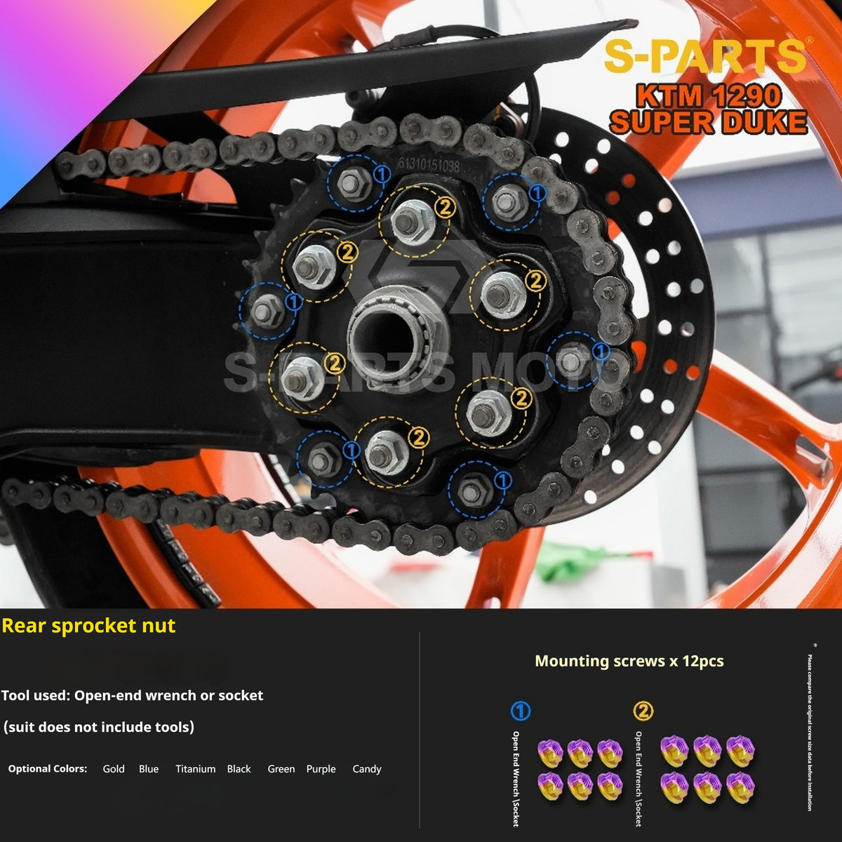 SPARTS Titanium Alloy Fasteners Compatible with KTM Super Duke 1290