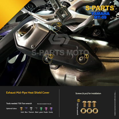 SPARTS Titanium Bodywork & Footpeg Bolt Kit for Yamaha MT-09